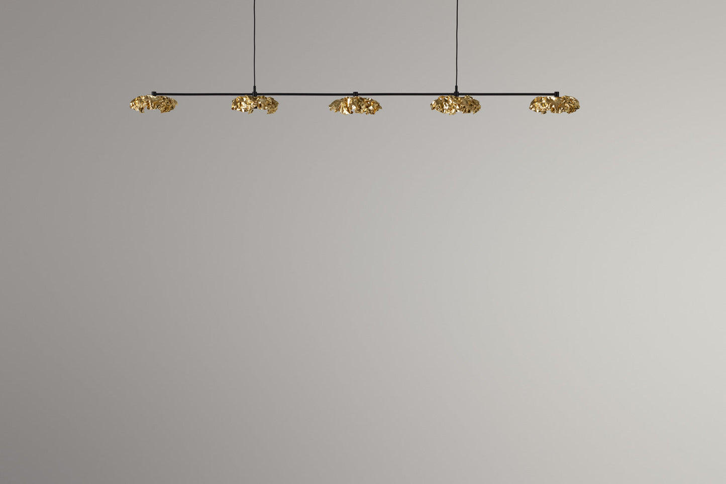 BRASS MODUL CREASED 5X3W Hanging lamp